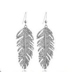 Divine Feather Drop Earrings