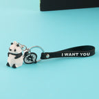 Creative Cartoon Geometric Animal Keychain - Dino & Panda | Accessory