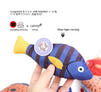Catnip Fish Plush Cat Toy Soft Kicker Chew Toy with Crinkle Sound Interactive Kitten Teething Toy 22cm