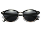 Round Browline Polarized Sunglasses