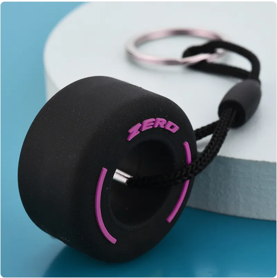 PVC Soft Rubber Tire Keychain | Accessory