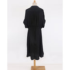 Deep V-Neck Beach Cover-Up Dress with Pockets
