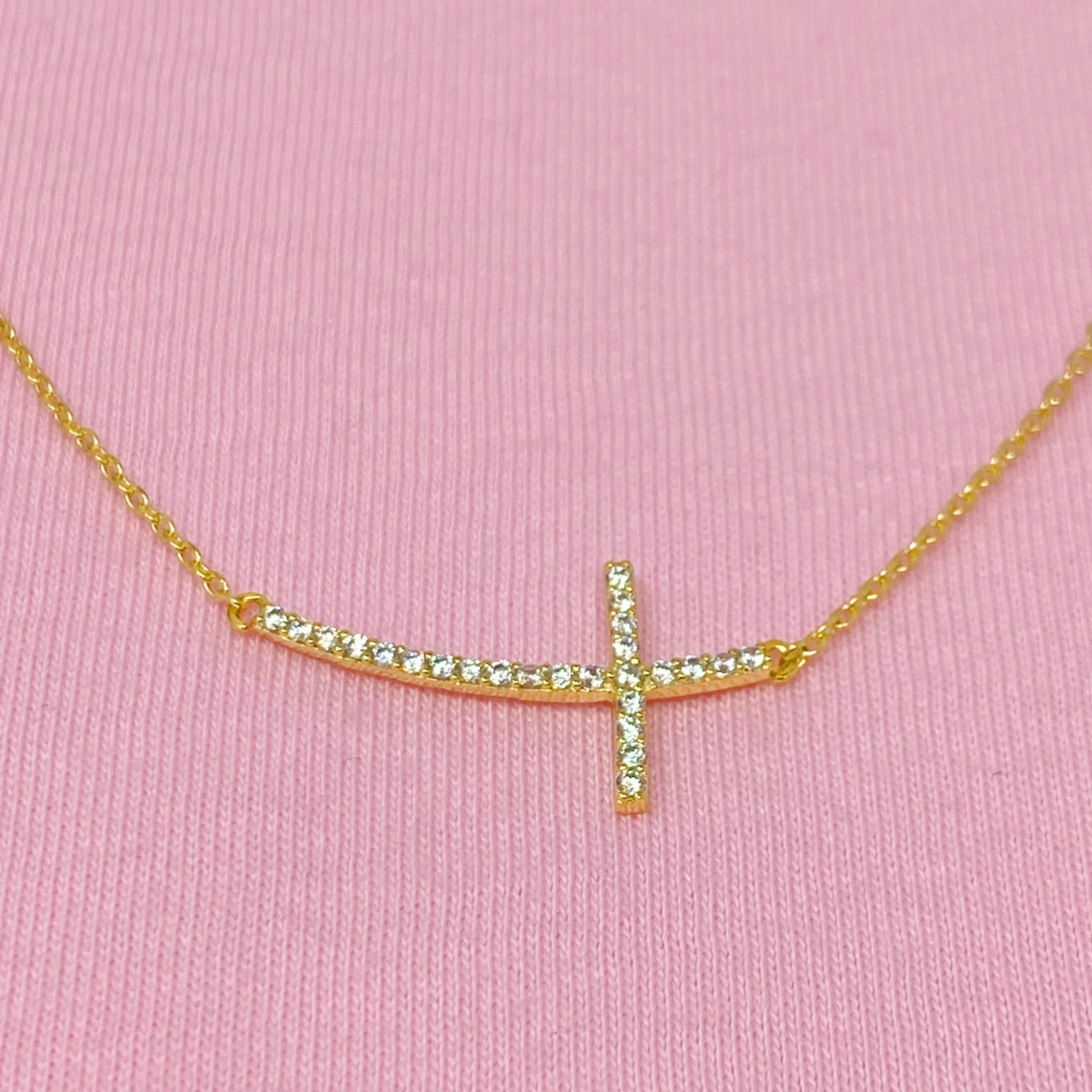 Shiny Side Cross Necklace | Christian Jewelry