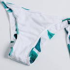 Tropical Leaf Wrap Bikini Set