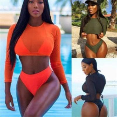 Long Sleeve Three-Piece Bikini Set