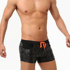 Men's Floral Embossed Swim Trunks