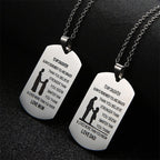 Stainless Steel Dog Tag Necklace with Letter Design