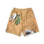 Skull Cactus Print Casual Shorts for Men and Women