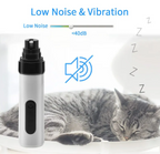 Rechargeable Pet Nail Grinder, Quiet Low-Noise Electric Dog & Cat Nail Trimmer with 3 Port Sizes, USB Charging & Painless Smooth Grinding
