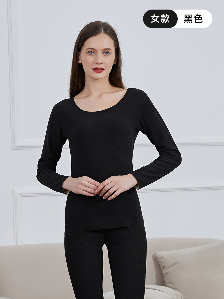 Velvet Slim Seamless Thermal Underwear Set for Women