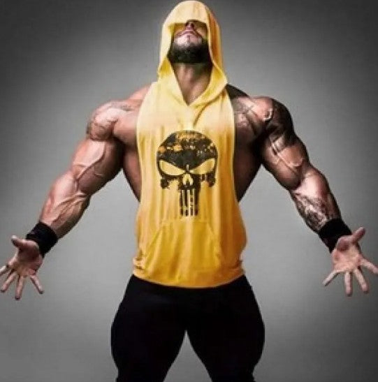 Hooded Skull Bodybuilding Tank Top