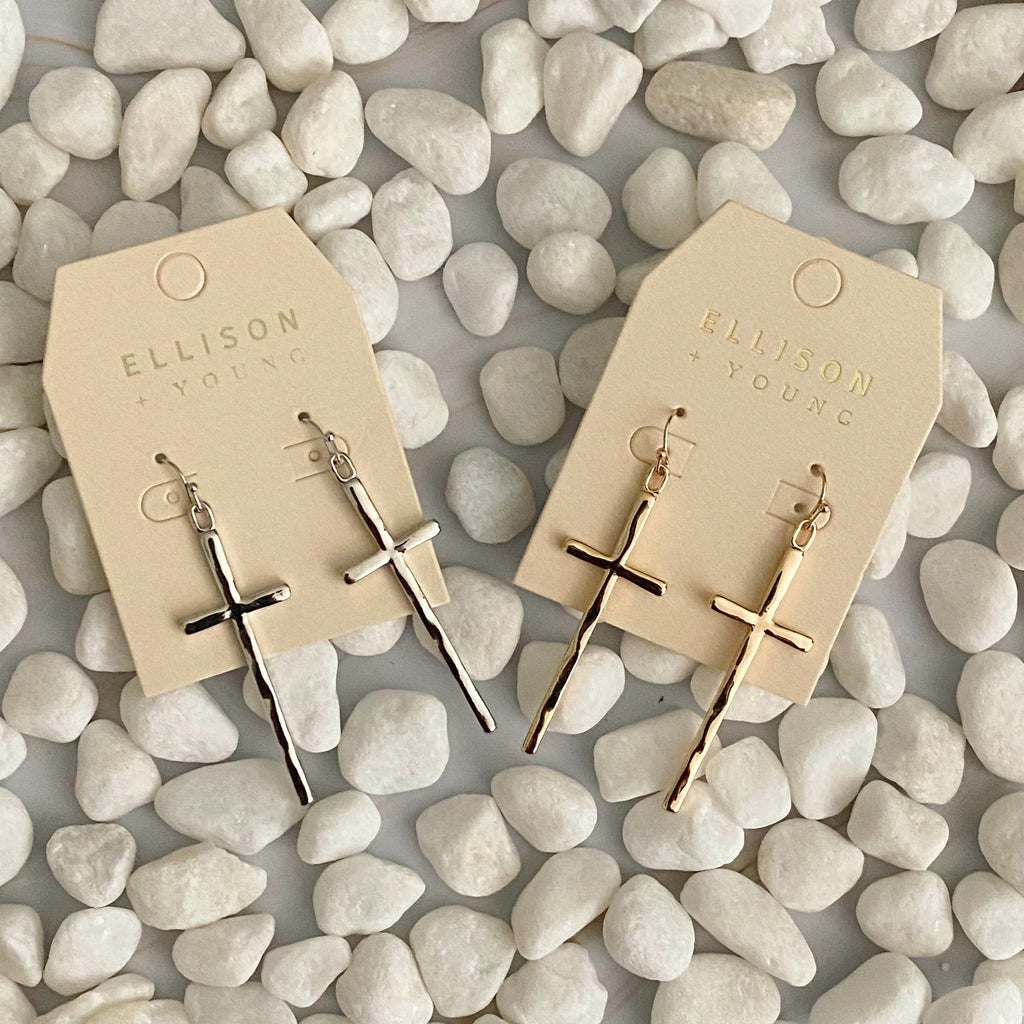 Slim And Stylish Cross Earrings | Christian Jewelry