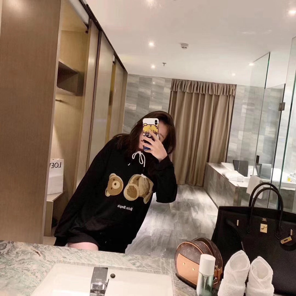 Loose Hoodie with Teddy Bear Design | Streetwear
