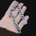 Vintage Men's Silver Curb Chain Bracelet