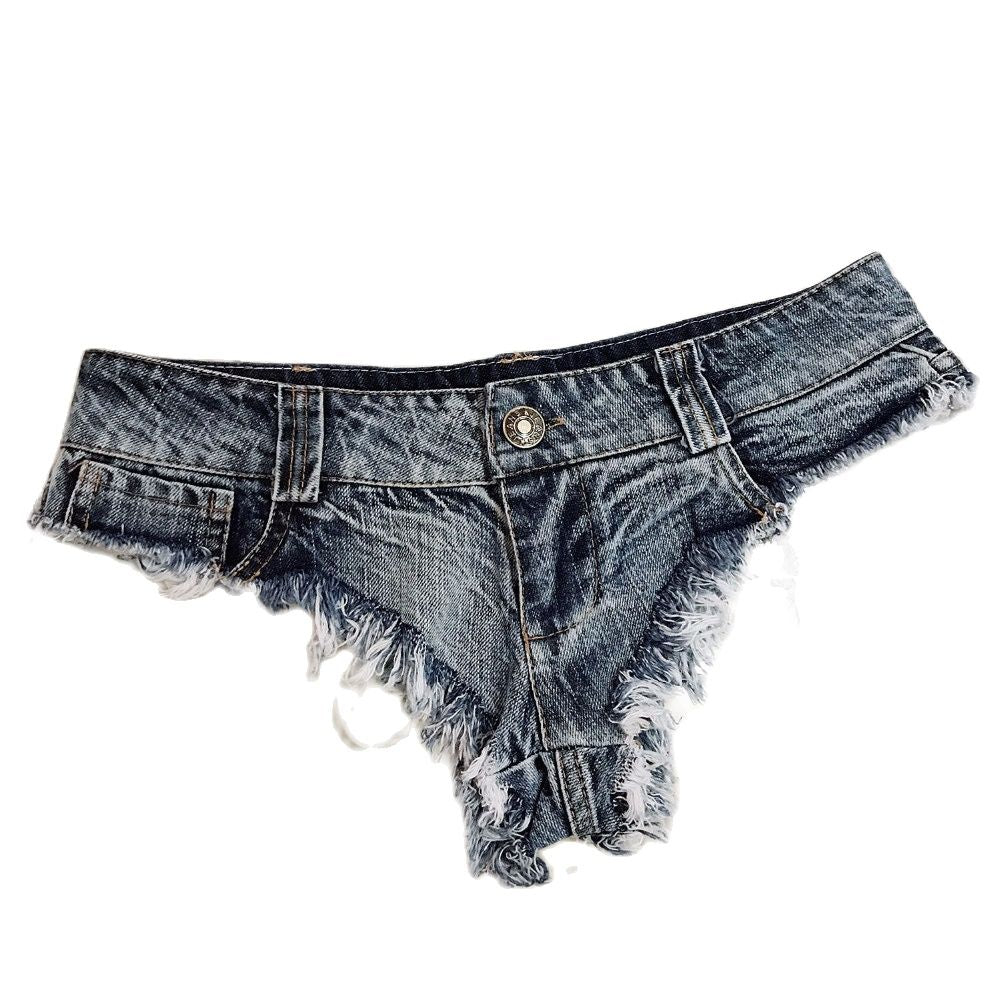 Low-Waist Denim Hot Pants for Women