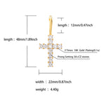 Square Zircon Cross Earrings for Fashionable Styles