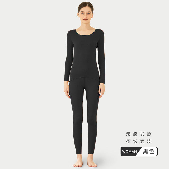 Winter Thermal Underwear Set for Men and Women