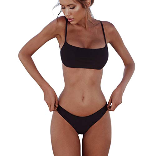 Tropical Leaf Print Bikini Set