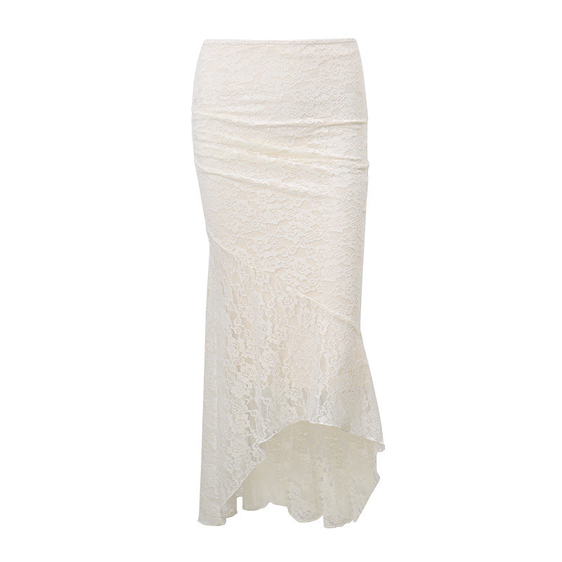 Lace Two-Piece Tube Top & Fishtail Skirt Set