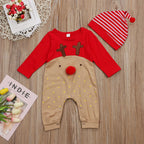 Baby Christmas Reindeer Romper with Hat