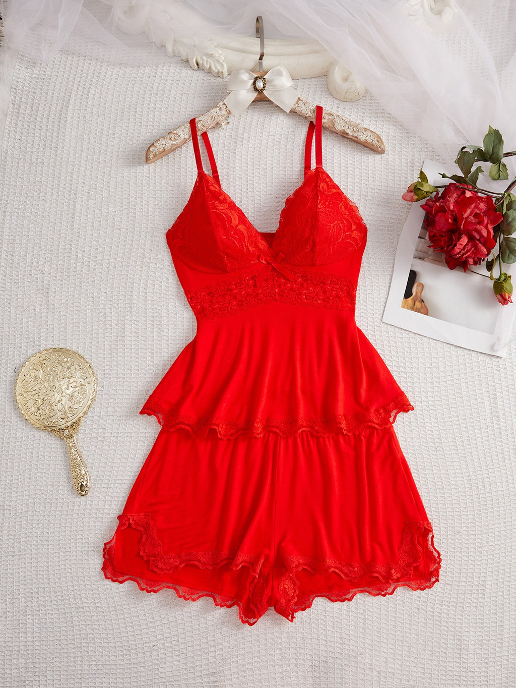 Women's Camisole Shorts Pajama Set