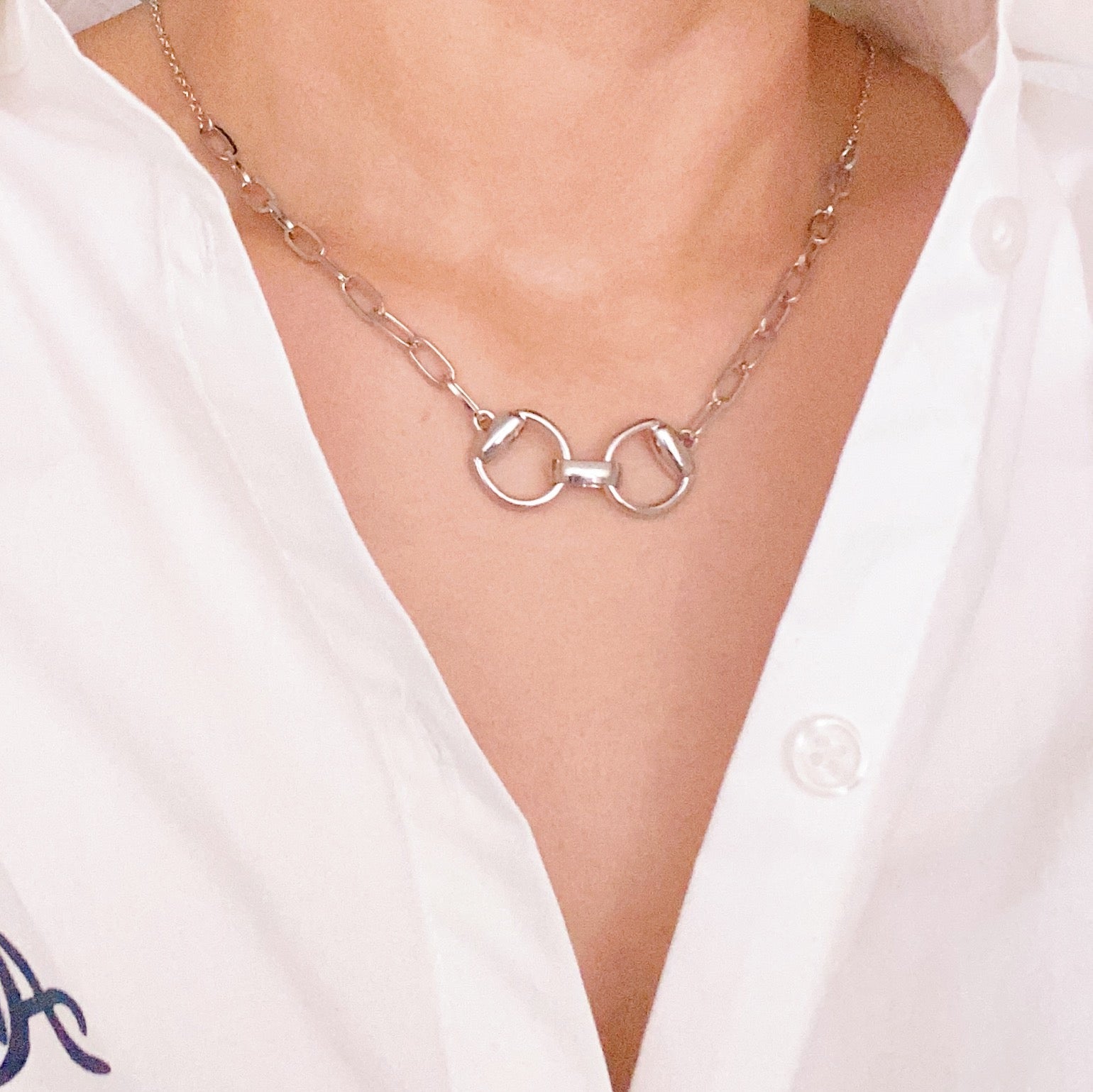 Equestrian Horsebit Chain Necklace