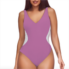 Deep V Colorblock One-Piece Swimsuit