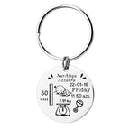Custom Stainless Steel Keychain with Baby Birth Token | Accessory