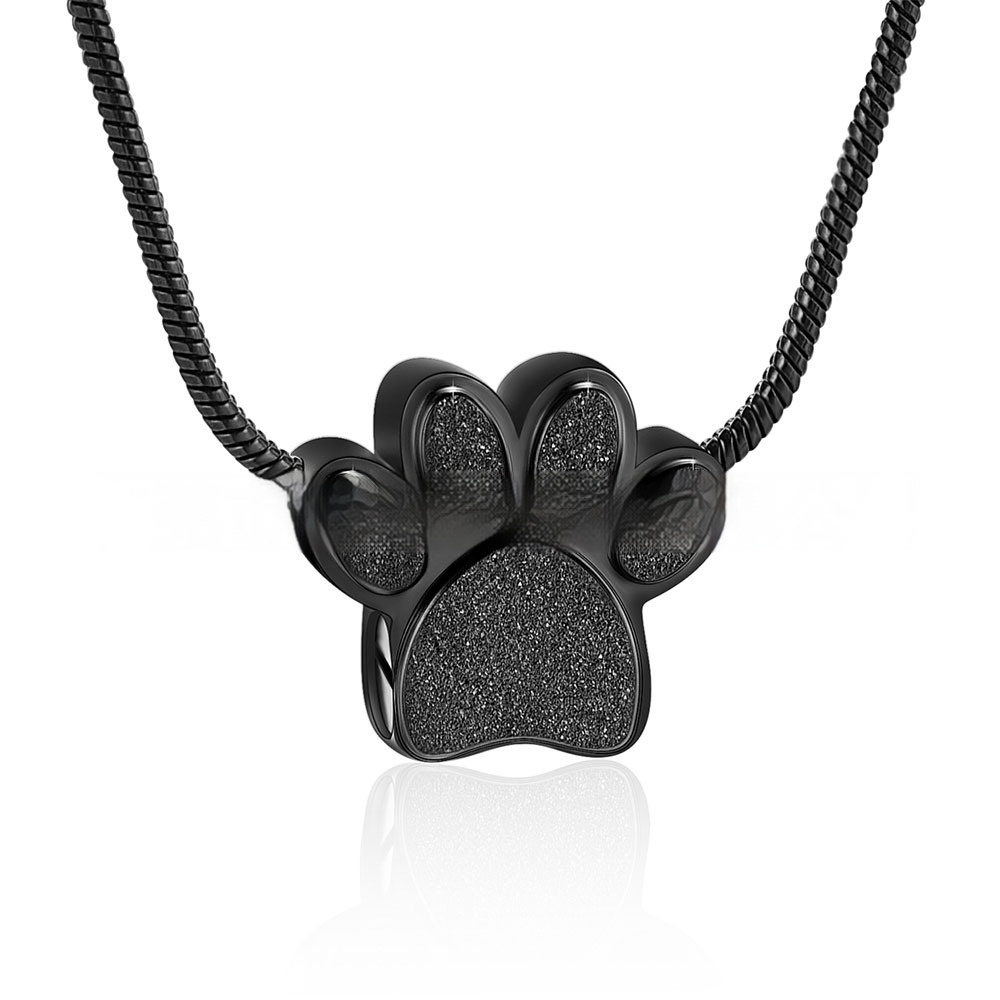 Rainbow Paw Print Pendant Necklace