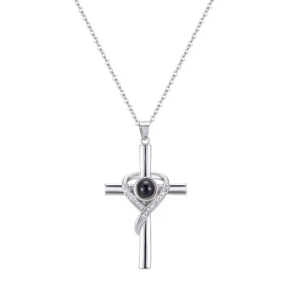 I Love You Projection Cross Pendant
