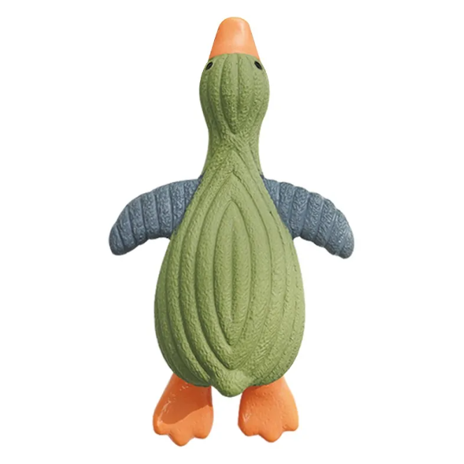 Latex Squeaky Dog Toy, Durable Molar Chew Toy with Squeaker, Fish and Goose Shapes for Teething and Interactive Play