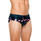 Men's Flamingo Print Swim Briefs