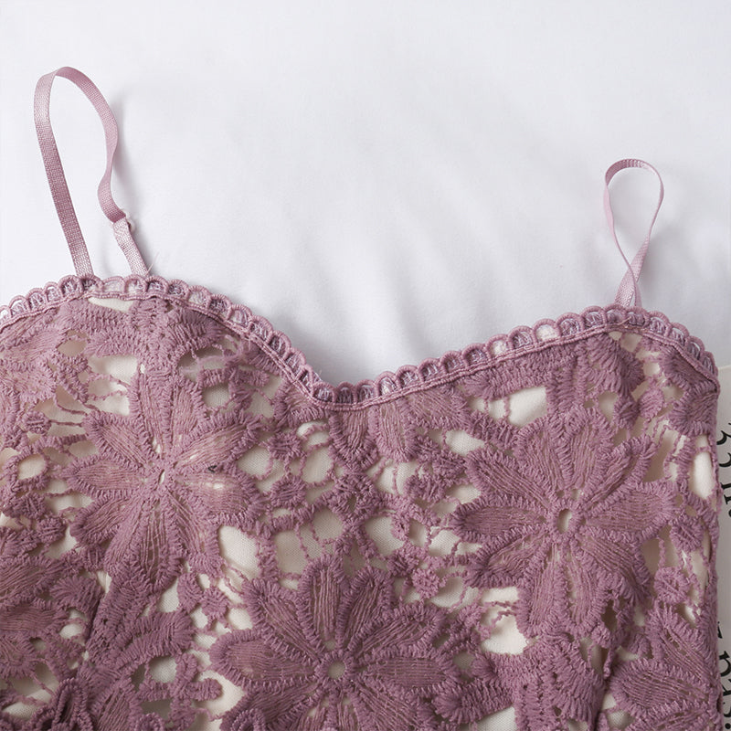 Lace V-Neck Camisole for Women - Spring Sleeveless Top