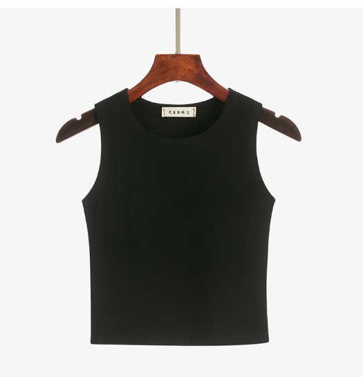 Korean Style Cropped Turtleneck Tank Top for Women