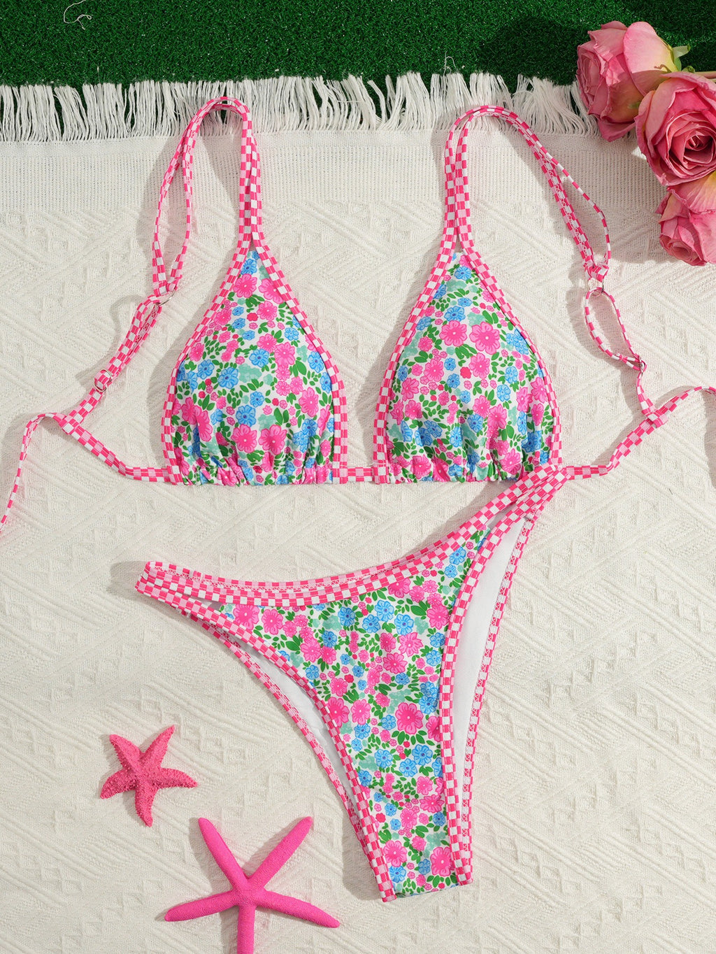 Ditsy Floral Triangle Bikini Set
