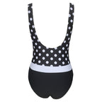Polka Dot High-Neck One-Piece Swimsuit