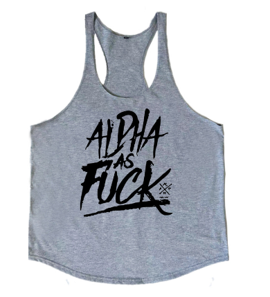 Men's Muscle Fit Training Tank Top with Letter Print