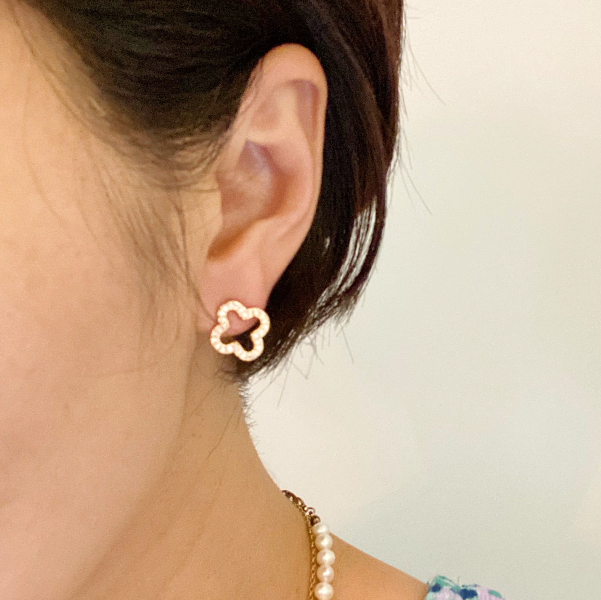Rounded Cross Stud Earrings