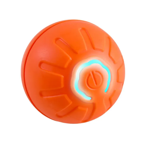 Interactive Rolling Ball Pet Toy, USB Rechargeable Self-Moving Ball with LED & Obstacle Avoidance for Cats and Dogs
