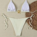 Red Triangle String Bikini Set with Starfish Charm