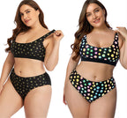 Plus-Size Black Two-Piece Swimsuit Set