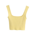 Aussie Design Sleeveless Knitted Crop Top Tank Top