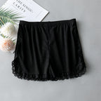 Women's Fashion Lace Trim Bottoming Shorts