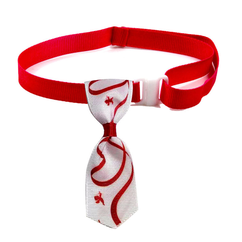 Valentine Pet Bow Tie for Cats & Dogs, Adjustable Heart & Cupid Print Collar Bowtie, Cute Holiday Grooming Accessory