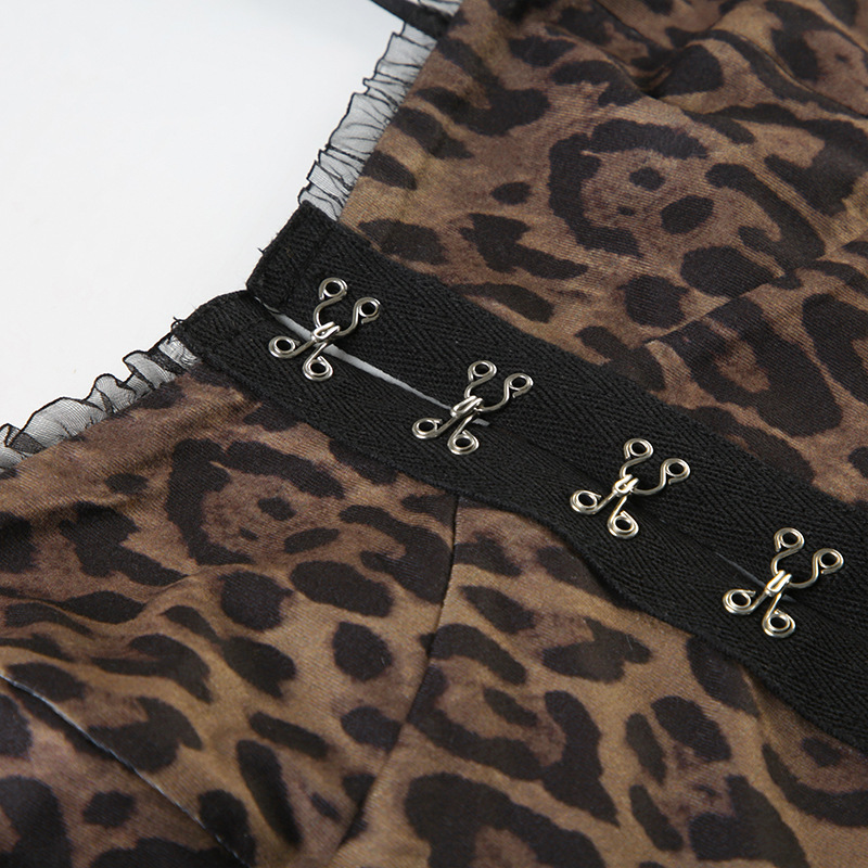 Leopard Print Corset Tank Top