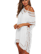 V-Neck Batwing Tunic Beach Cover-Up Dress