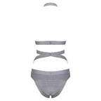 Gray Bandage Cutout One-Piece Swimsuit