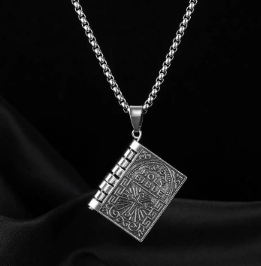 Tiny Bible Locket Necklace