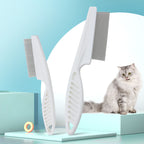 Stainless Steel Pet Flea Comb Fine Tooth Grooming Comb for Cats and Dogs Removes Fleas Lice Tangles Dander Small and Large Sizes