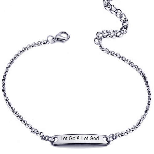 "Let Go & Let God" Steel Bracelet | Christian Jewelry